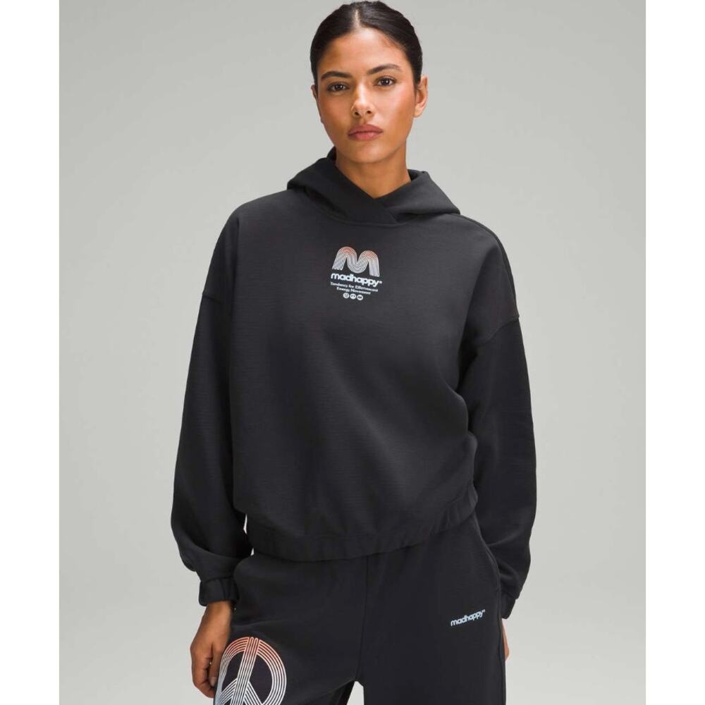 Lululemon x Madhappy Relaxed Crop Hoodie Black Size 6 Rare EUC